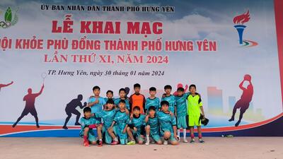 Đội bóng đá trường Tiểu học &THCS Hùng Cường đoạt huy chương Đồng, Hội khỏe Phù Đổng TP Hưng Yên lần thứ XI, năm 2024